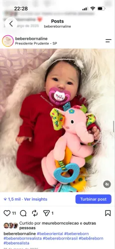 linda bebe reborn realista oriental 50 cm