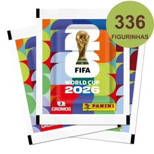 Kit Com 48 Envelopes (336 Figurinhas) Panini Para o Álbum Copa do Mundo FIFA 2026