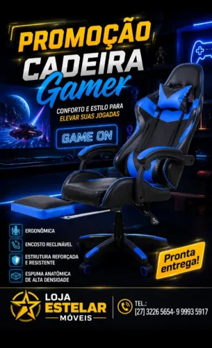 Cadeira gamer, Cadeiras de vários modelos!