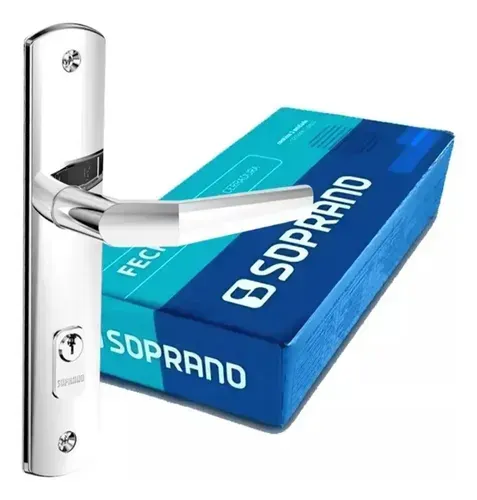 FECHADURA POPLINE RETA EXT CROMADO ESP26 (40X53 PY45) (SOPRANO)