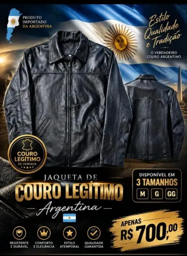 Jaqueta de couro NOVA