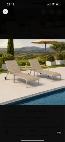 Espreguiçadeira piscina nobre