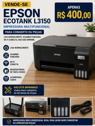 VENDE-SE IMPRESSORA EPSON L 3150