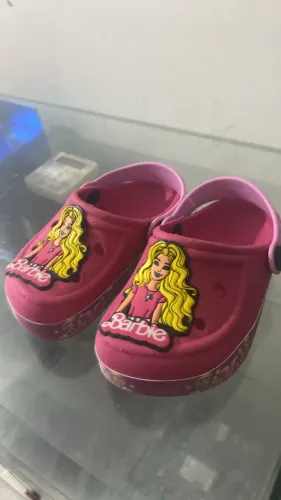 Sandália Barbie rosa infantil tamanho 18-24
