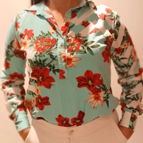 Camisa feminina 100% viscose - M