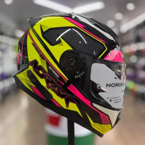 Capacete NORISK RAZOR CIRCUS BLACK/PINK 12X NO CARTÃO
