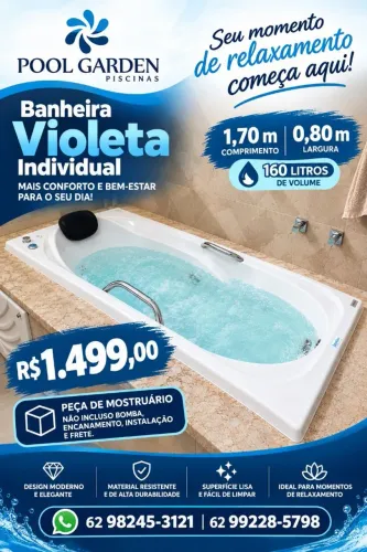 Banheira Individual Violeta - Aqualax