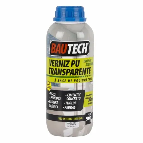 Verniz PU Transparente 900ml BAUTECH - R$149,90