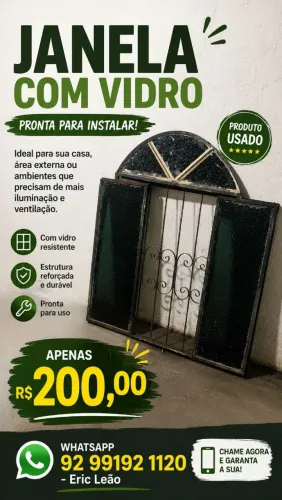 janela de ferro com vidro
