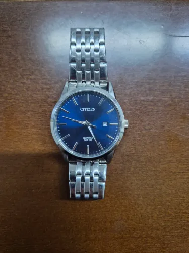 Relógio Citizen Quartz Masculino Aço Inox Mostrador Azul WR 50m