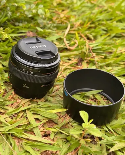 Lente Canon 50mm f/1.4 Nitidez Profissional Bem Conservada