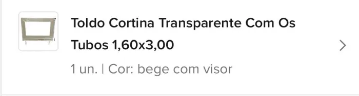 Toldo transparente