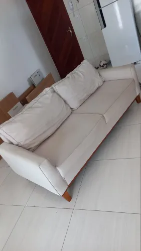 Sofá 2 Lugares 1,60 m (Bege) - Bom Estado