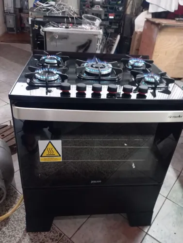 Fogão 5 Bocas Semi-novo Muller Decorato Vetro