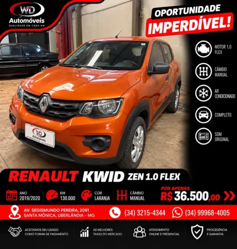 Renault Kwid Zen 1.0 Flex 12V 5P Mec. 2020