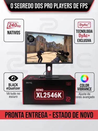 Monitor Gamer BenQ Zowie XL2546K 24.5" 240Hz (Perfeito para Valorant e CS)