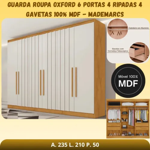ROUPEIRO OXFORD 6PTS 4PT RIP 4 GAV - 100%MDF - PER/OFF
