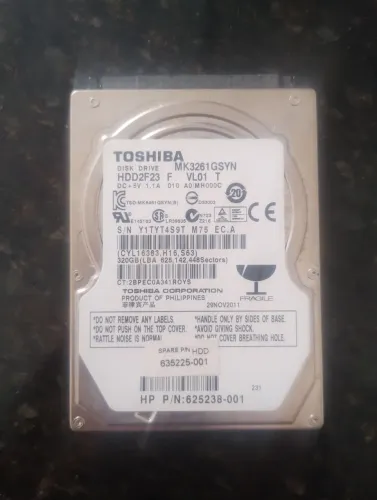 HD NOTEBOOK 500 TOSHIBA NOVO