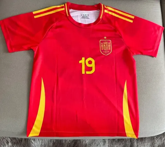 Camisa seleção espanhola de futebol infantil