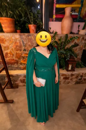 Vestido verde esmeralda, plus size, tamanho 50, usado 1x