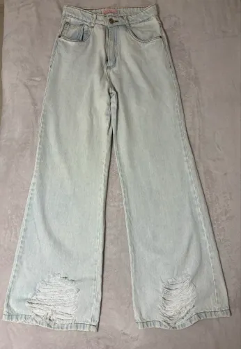 Calça jeans wide leg 
