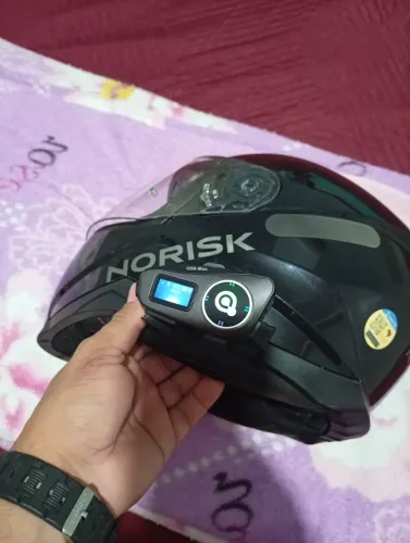 capacete Norisck Black com intercomunicador
