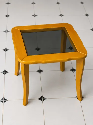 MESA DE CENTRO MADEIRA COM VIDRO