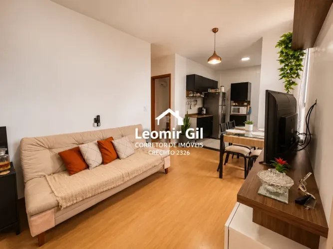 Apartamento Nascente, Andar Alto com Elevador, 2 Quartos - Palmeira Real