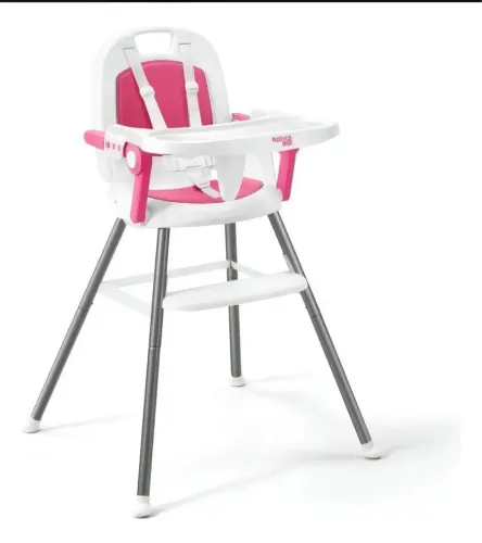 Cadeira de Alimentação Multikids Berry 3 em 1 Rosa - Seminova