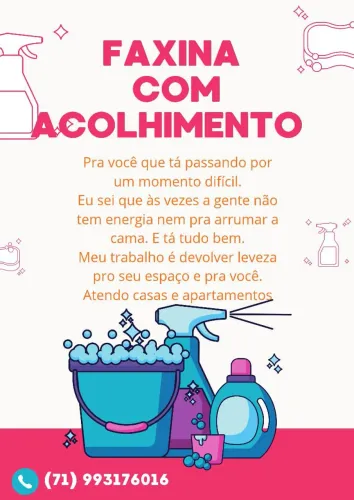Faxina com acolhimento 