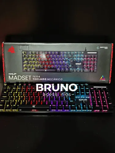 Teclado mecânico gamer switch blue RGB