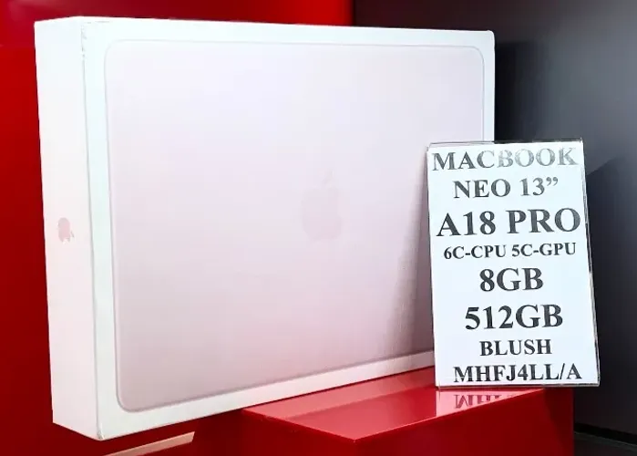 Apple MacBook Neo 13" A18 8GB 512SSD BLUSH / ROSA - Produto Novo, Lacrado com Garantia