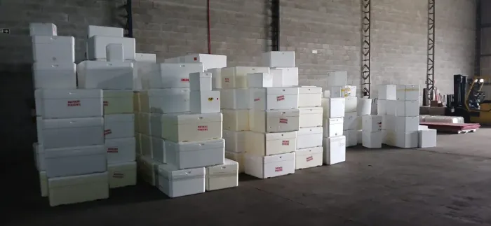 Caixas de isopor