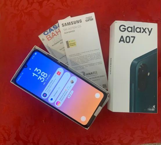 Samsung Galaxy A 07 8GB RAM 256GB Armazenamento interno 1 mês de uso.