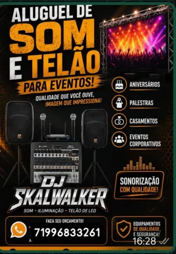 PROJETOR, TELÃO, Som , Dj