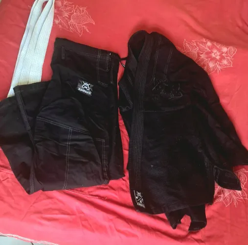 Kimono Krieger unisex novo + faixa branca keiko tamanho adulto