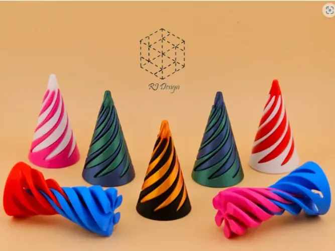 Mini Cone Infinito Articulado | Brinquedo Sensorial | Impressão 3D