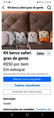 Protetor de berço safari