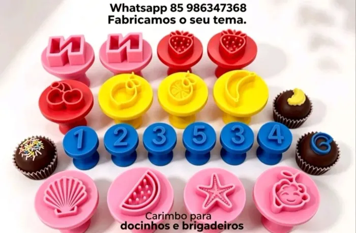 Carimbo docinhos e brigadeiros -kit 6