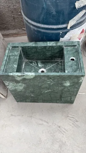 Lavatório esculpido Verde Guatemala