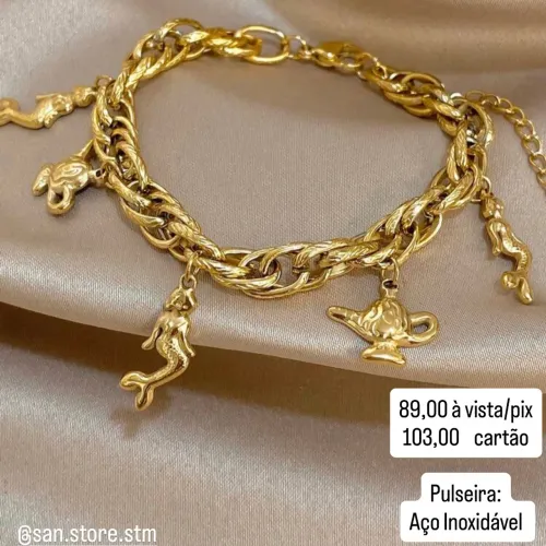 Pulseira Sereia - Aço Inoxidável 