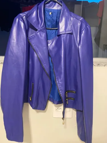 ueta Biker Azul Royal - Couro Ecológico - Tam [g]