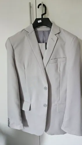 Terno Italiano Slim Cinza 46 e Calça 40 (ajustado)