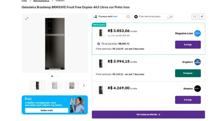 Geladeira Brastemp Black "NOVA"