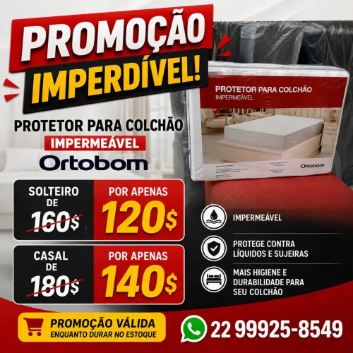 Protetor de colchão impermeável da Ortobom