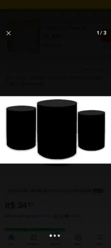 Vendo trio de capas pretas para cilindros