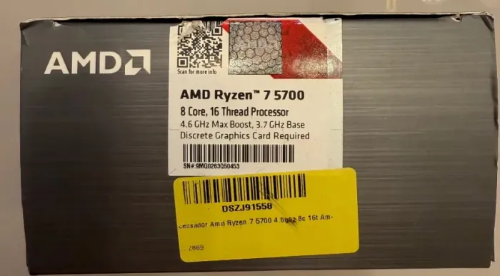 Processador Ryzen 7 5700 (Leia a descrição)