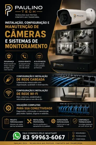 Câmeras e serviços de informática