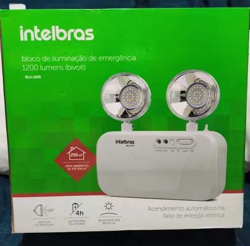 Bloco de Iluminação de Emergência Intelbras BLA 1200 Lumens (Bivolt)