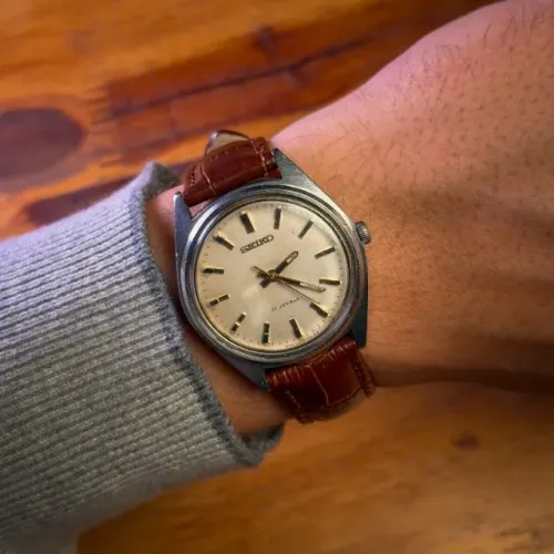 Seiko Manual 6300-7000 Vintage 1980 a Corda - Mostrador Branco 36mm - PF48